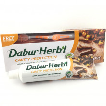 Зубная паста Dabur Clove с гвоздикой 150гр с зубной щеткой Зубная паста Dabur Clove с гвоздикой 150гр с зубной щеткой